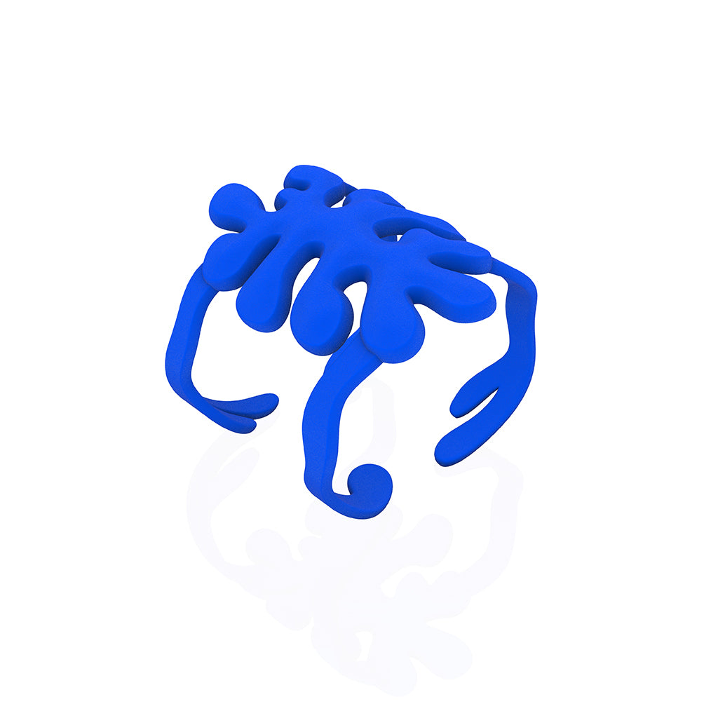 BLUE.puffy CORAL.cuff bracelet– ree gallagher jewelry